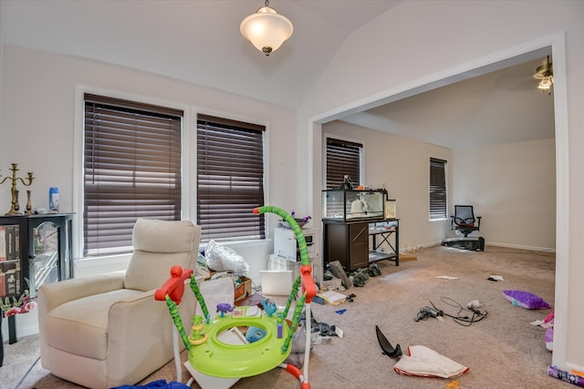 3015 Bannack Ln, Harlem, GA 30814 - rec room with vaulted ceiling and carpet floors