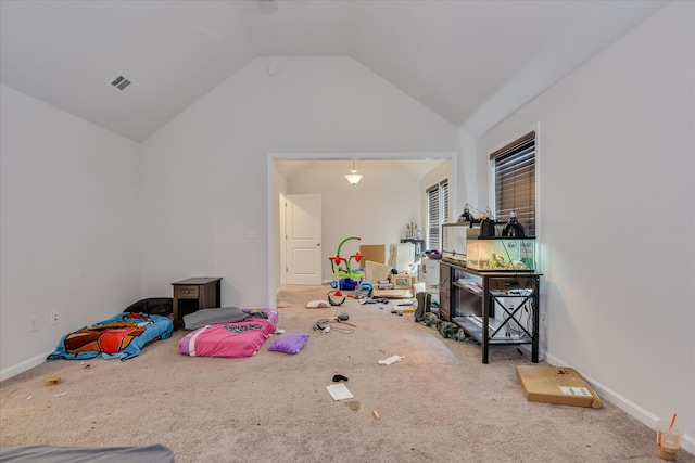 3015 Bannack Ln, Harlem, GA 30814 - rec room featuring carpet and lofted ceiling