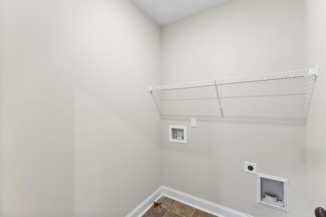 laundry room with hookup for an electric dryer and washer hookup