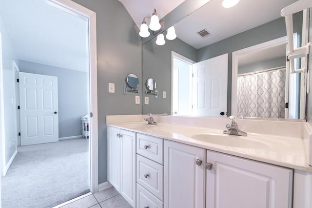 5209 Windmill Ct, Evans, GA 30809 - full bathroom featuring double vanity, baseboards, and tile patterned flooring