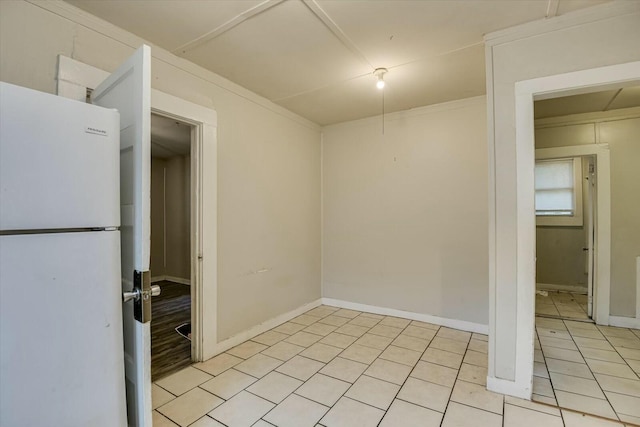 interior space featuring light tile patterned floors