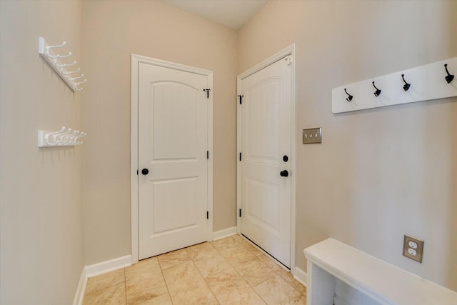 entryway with baseboards