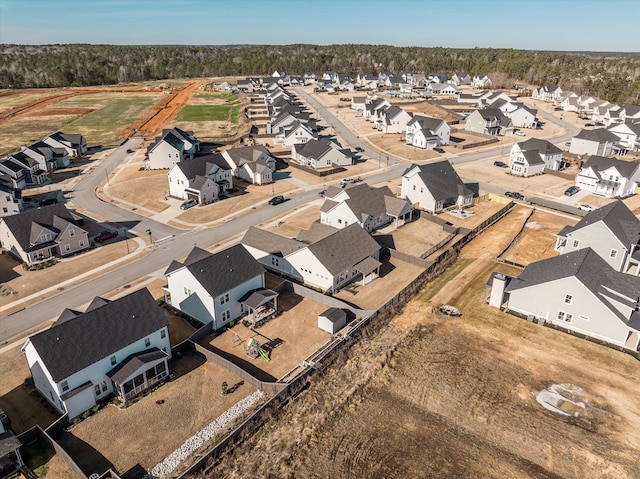 aerial view with a residential view