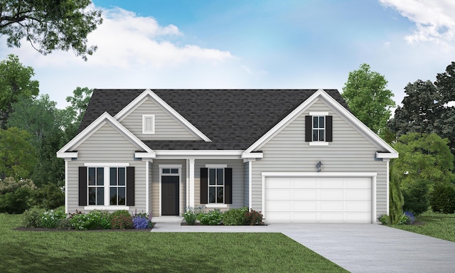 318 Holly Oak Way Unit Sc68, Grovetown, GA 30813 - traditional-style house with a shingled roof, driveway, and a front lawn