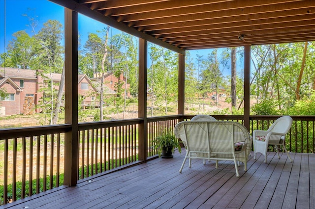 view of wooden terrace