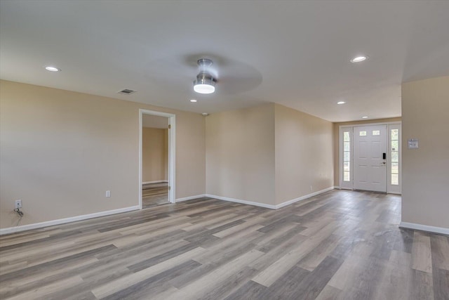 foyer featuring light wood-type flooring