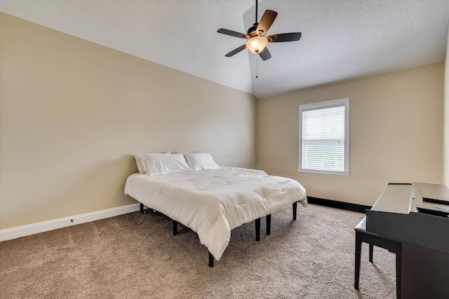 5558 Connor Dr, Evans, GA 30809 - carpeted bedroom featuring vaulted ceiling and a ceiling fan