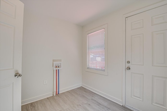 1847 Warren St, Augusta, GA 30904 - clothes washing area featuring laundry area, washer hookup, baseboards, and light wood-type flooring
