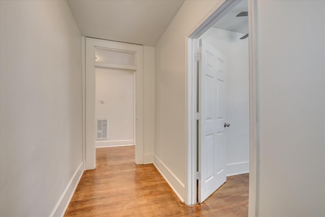 1847 Warren St, Augusta, GA 30904 - hall featuring baseboards, light wood-style flooring, and visible vents