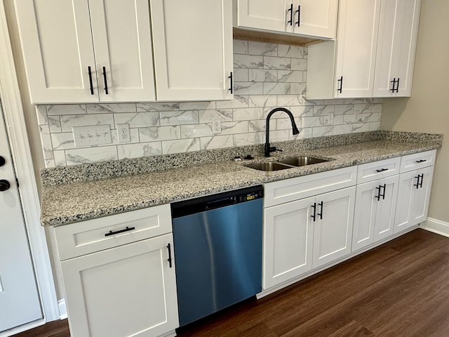 213 Whiskey Rd, Grovetown, GA 30813 - kitchen featuring white cabinetry, dishwashing machine, and a sink