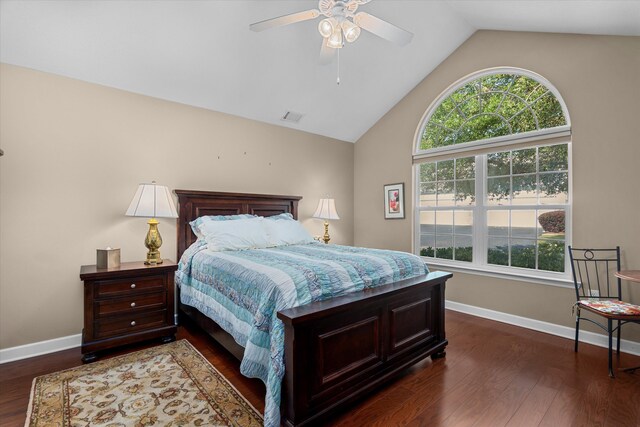1223 Brookstone Way, Augusta, GA 30909 - bedroom featuring multiple windows, dark wood-style floors, baseboards, and high vaulted ceiling