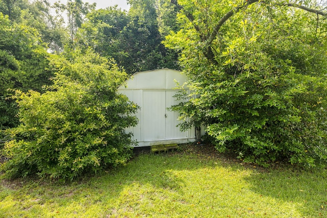 2217 Montclair St, Augusta, GA 30904 - view of grassy yard with a storage unit