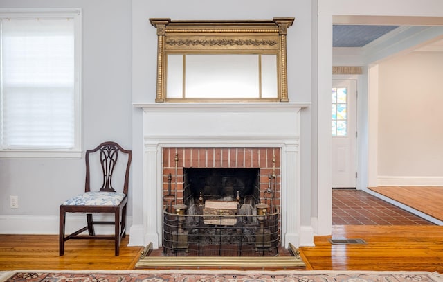 2217 Montclair St, Augusta, GA 30904 - detailed view of a fireplace and wood finished floors