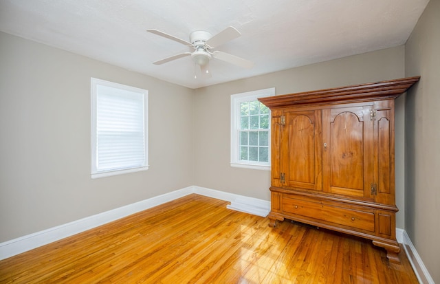 2217 Montclair St, Augusta, GA 30904 - unfurnished bedroom featuring light wood-style flooring and ceiling fan