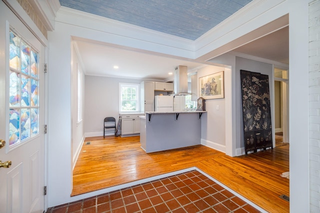 2217 Montclair St, Augusta, GA 30904 - entrance foyer with hardwood / wood-style flooring and ornamental molding