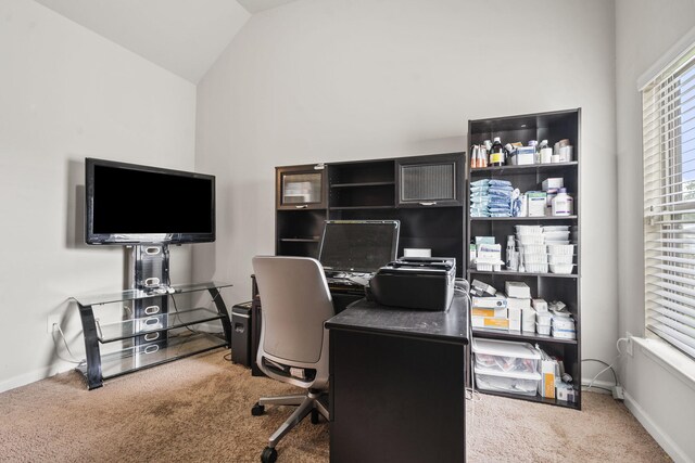 5315 Bull St, Augusta, GA 30909 - office area featuring carpet and lofted ceiling