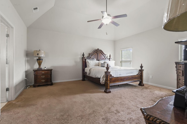 5315 Bull St, Augusta, GA 30909 - bedroom featuring lofted ceiling, carpet flooring, and ceiling fan