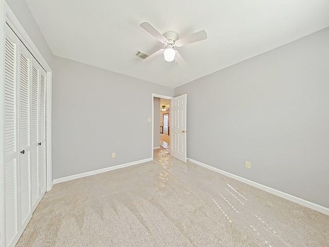 4373 Quail Creek Rd, Martinez, GA 30907 - unfurnished bedroom featuring a closet, carpet flooring, and ceiling fan