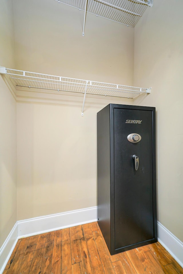 spacious closet with wood-type flooring