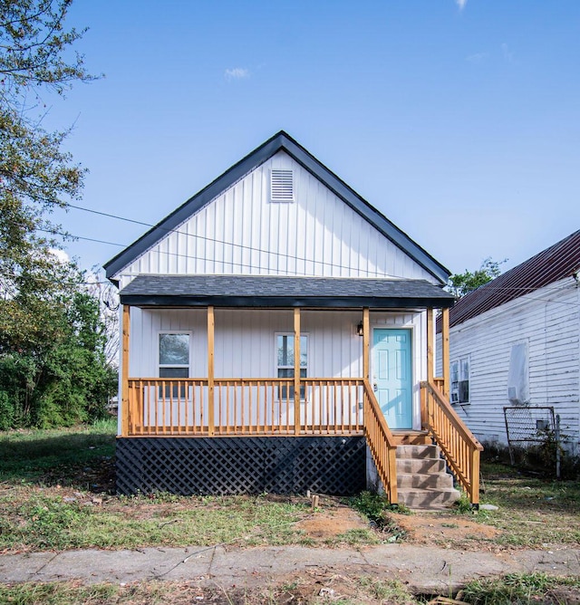 bungalow with covered porch