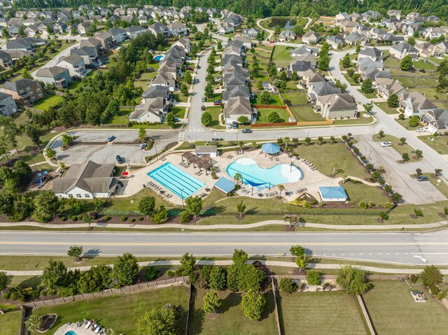 647 Bunchgrass St, Evans, GA 30809 - aerial overview of property's location featuring a pool area and nearby suburban area