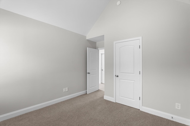 647 Bunchgrass St, Evans, GA 30809 - unfurnished bedroom featuring carpet, baseboards, and high vaulted ceiling