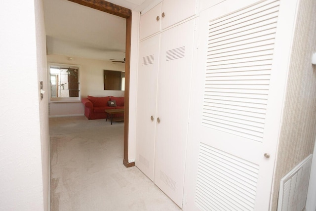 114 Bordeaux St, North Augusta, SC 29841 - hall featuring light colored carpet and baseboards