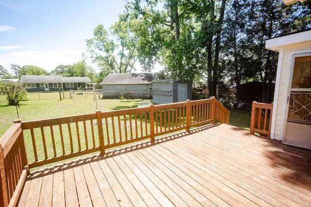114 Bordeaux St, North Augusta, SC 29841 - deck featuring an outbuilding