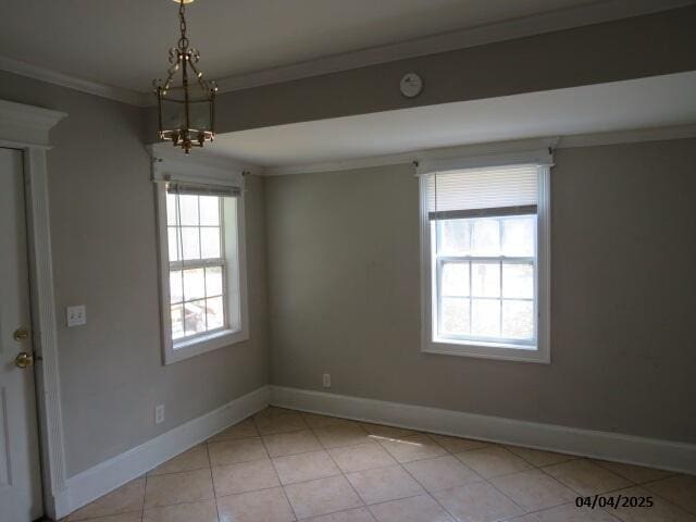 1937 Haynie Dr, Augusta, GA 30904 - spare room with crown molding, light tile patterned floors, and baseboards