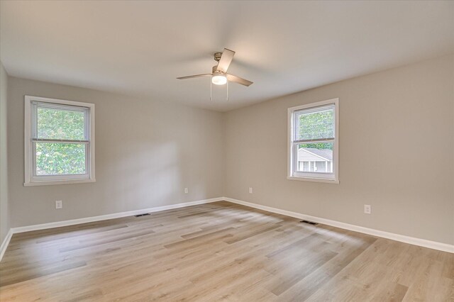 1116 Northwood Rd, Augusta, GA 30909 - empty room with light wood-style flooring and a ceiling fan