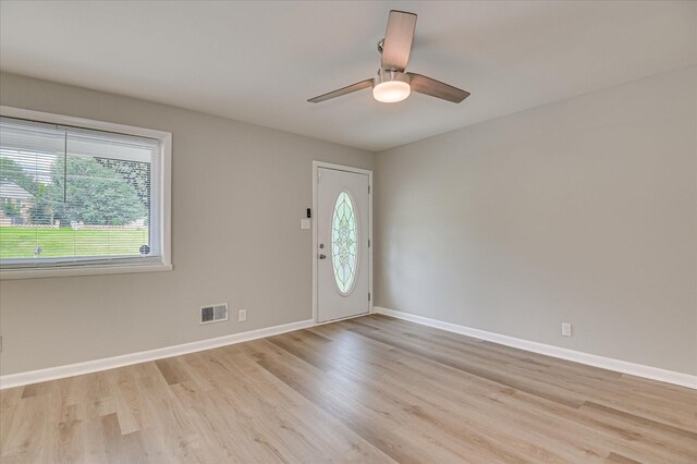 1116 Northwood Rd, Augusta, GA 30909 - entryway featuring wood finished floors and a ceiling fan
