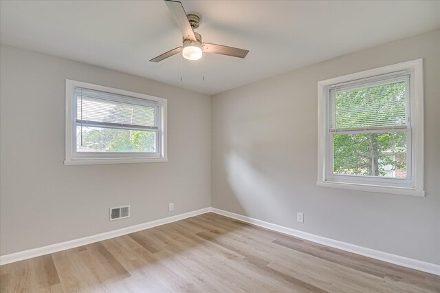 1116 Northwood Rd, Augusta, GA 30909 - empty room featuring light wood-style flooring and a ceiling fan