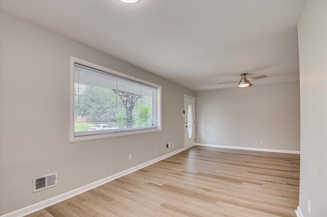 1116 Northwood Rd, Augusta, GA 30909 - spare room with light wood finished floors and a ceiling fan