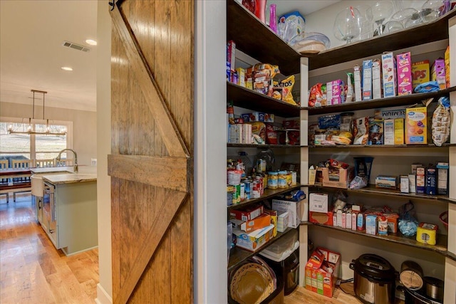 view of pantry