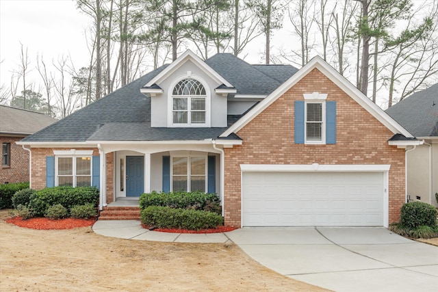 view of front of house featuring a garage