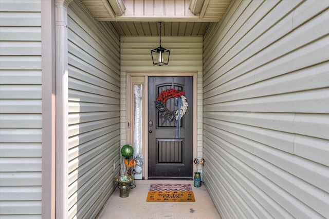 view of doorway to property