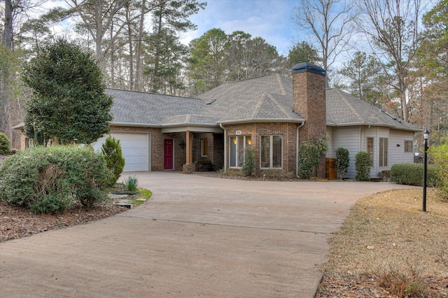 view of front of home featuring a garage