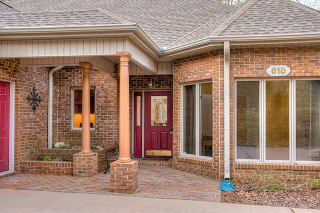 doorway to property with a porch