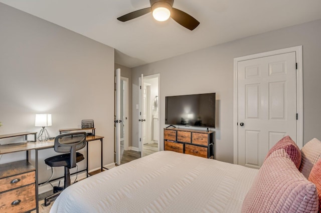 bedroom featuring baseboards