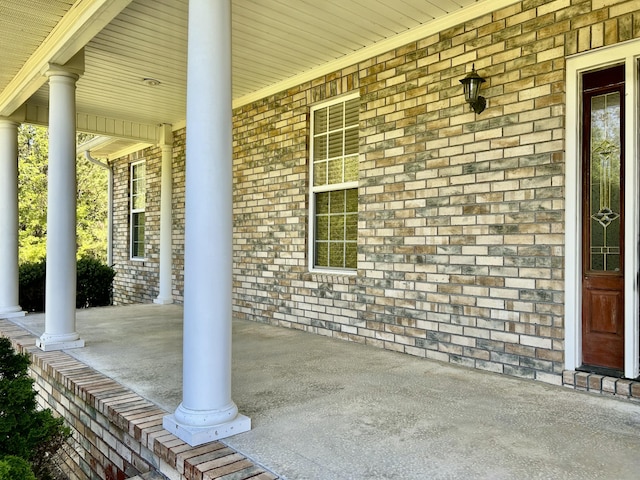 view of patio with covered porch