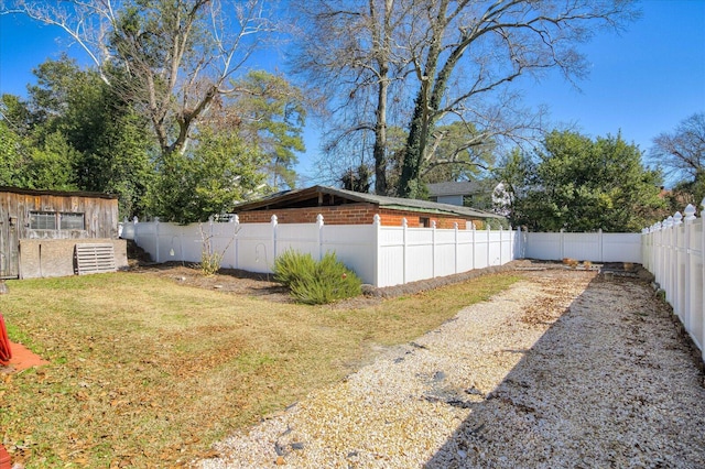 exterior space featuring a fenced backyard