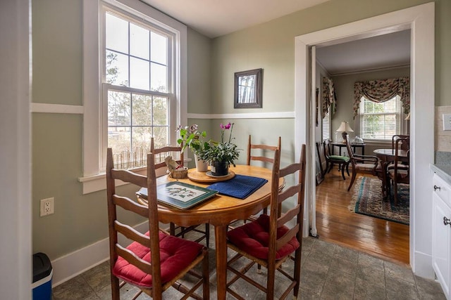 view of dining space