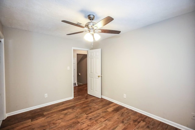 4552 Bettys Branch Way, Evans, GA 30809 - spare room with baseboards, ceiling fan, and wood finished floors