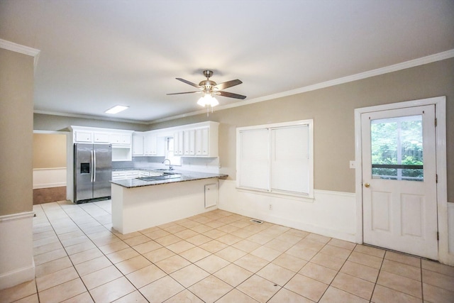 4552 Bettys Branch Way, Evans, GA 30809 - bathroom featuring vanity, ornamental molding, baseboards, and a shower stall