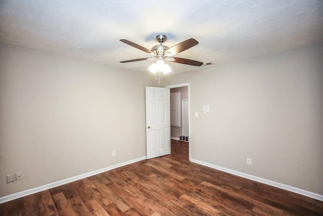4552 Bettys Branch Way, Evans, GA 30809 - empty room with baseboards, ceiling fan, wood finished floors, and visible vents