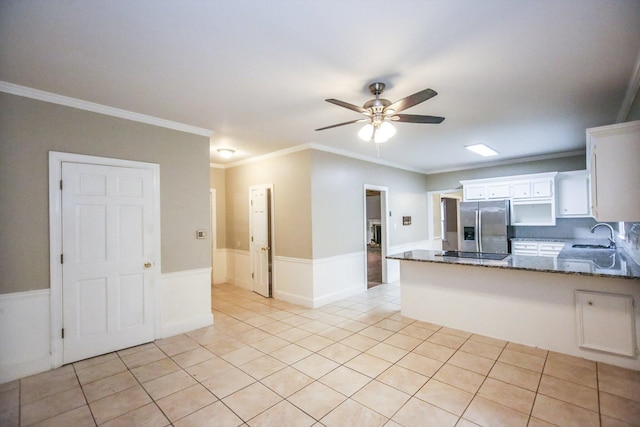 4552 Bettys Branch Way, Evans, GA 30809 - bathroom with ornamental molding, a stall shower, a garden tub, and visible vents