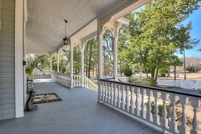 view of patio with covered porch