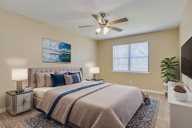 3831 Highpointe Dr, Hephzibah, GA 30815 - bedroom with a ceiling fan and light carpet