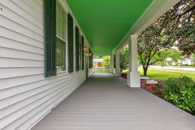 view of patio with covered porch