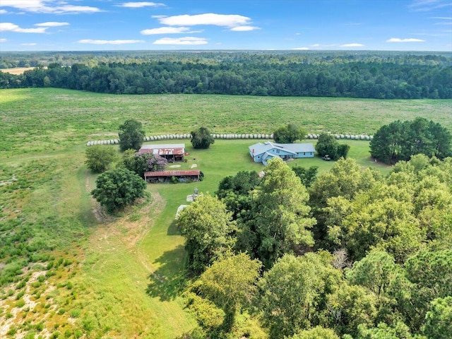 bird's eye view with a rural view